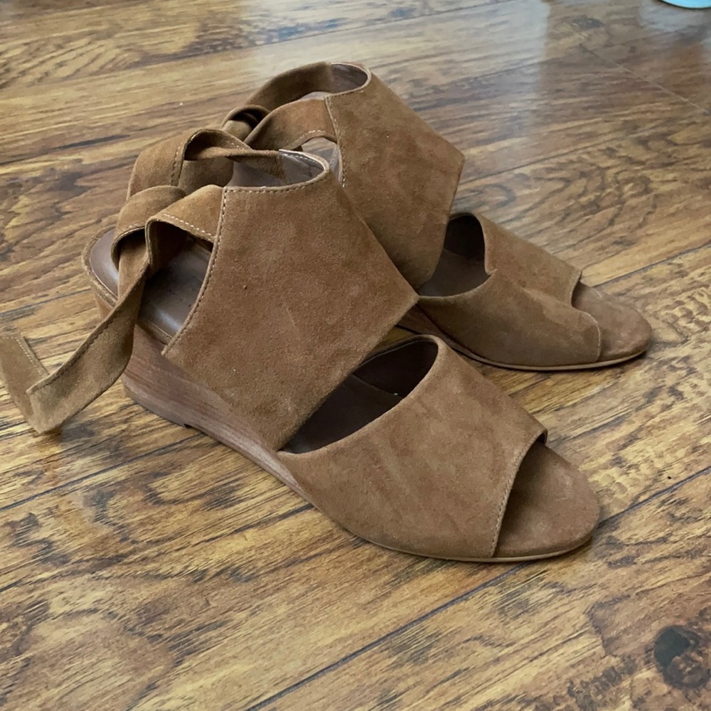 NWOT Able wedge tie-back sandals